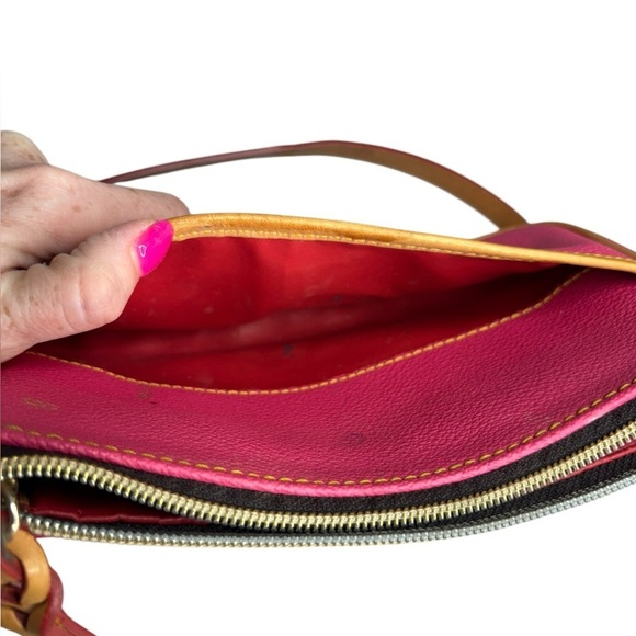 Dooney & Bourke Lola Pouchette Hot Pink Carley Collection Dooney &Bourke - Picture 5 of 12